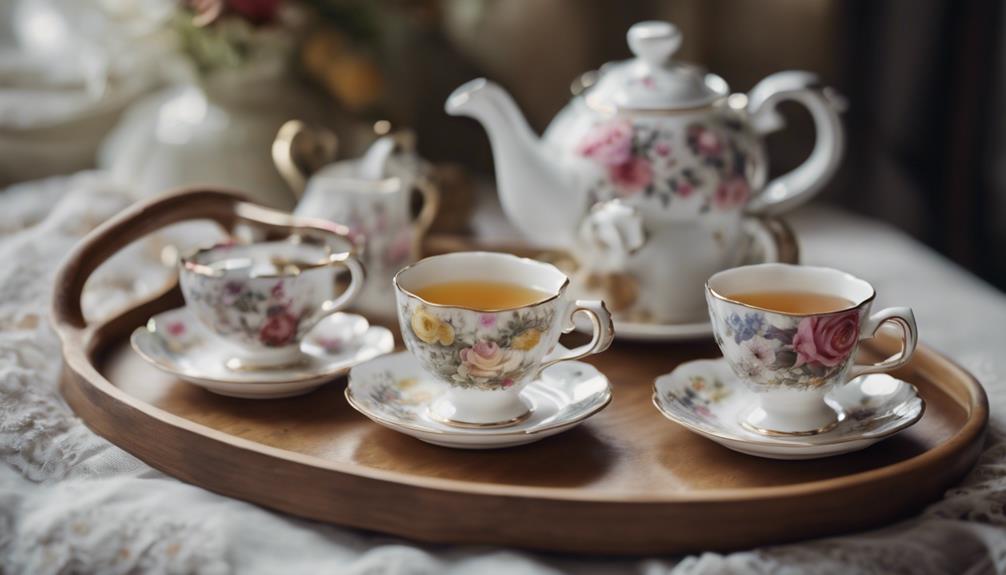 elegant english tea tray