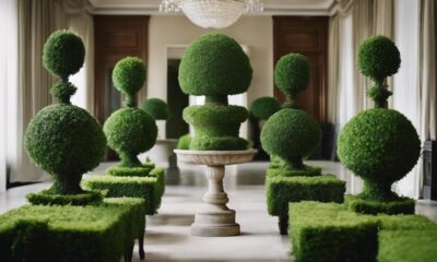 elegant green topiary decor