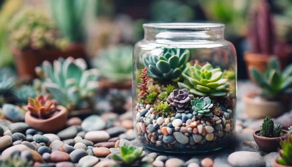 elegant miniature garden display
