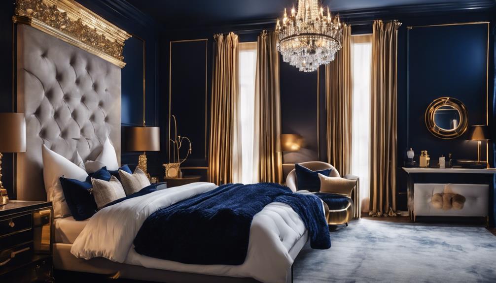 elegant navy blue decor