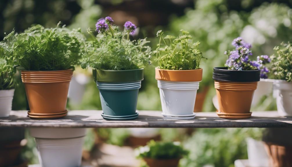 garden pots reused creatively