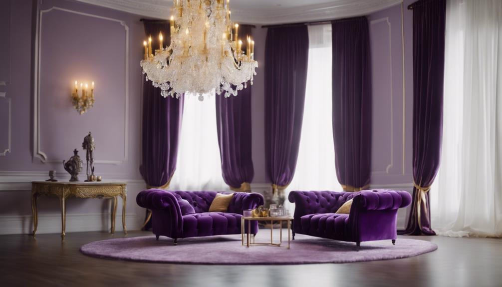 purple decor and elegance