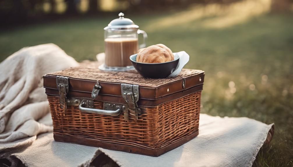 repurpose vintage picnic basket