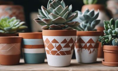 repurposed flower pots creativity