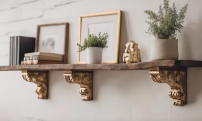 shelf styling with corbels