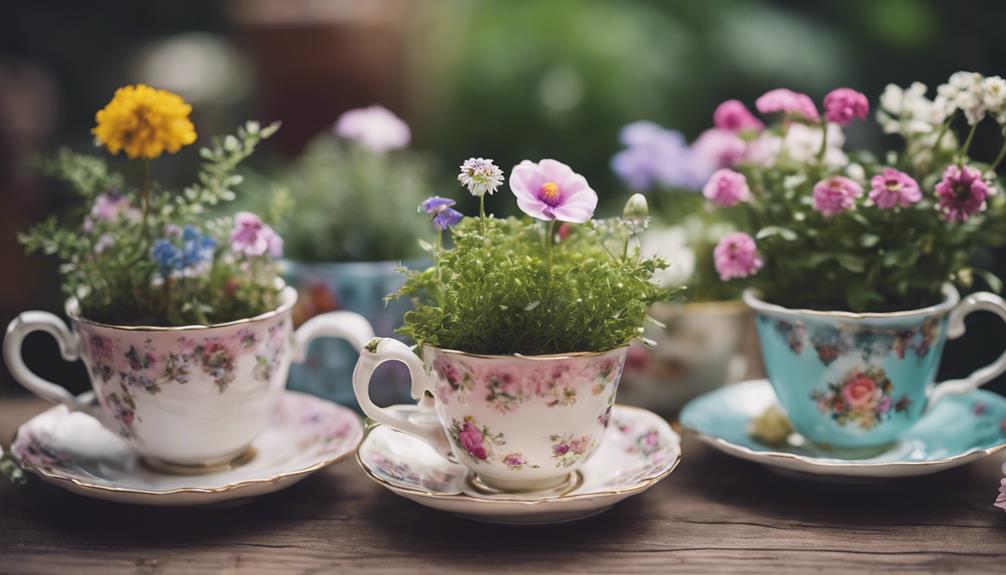 teacup planters for succulents