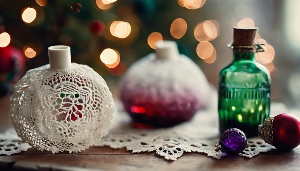 vintage glass bottle ornaments