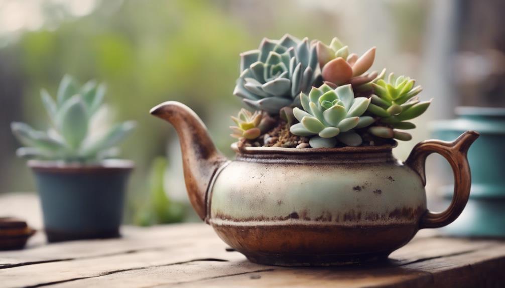 vintage teapot repurposed creatively