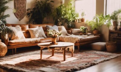 bohemian chic living space