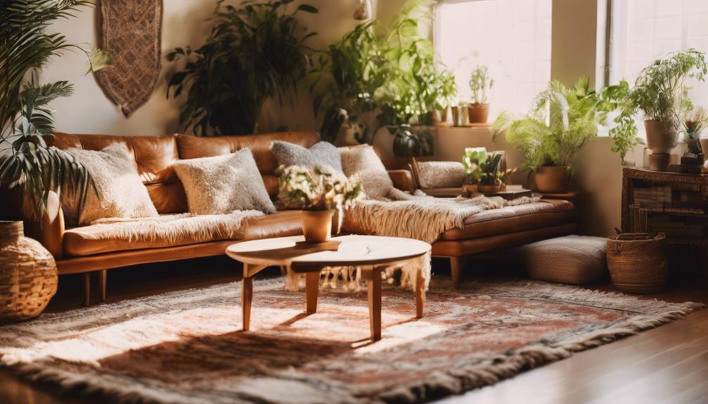 bohemian chic living space