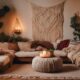 boho chic living space