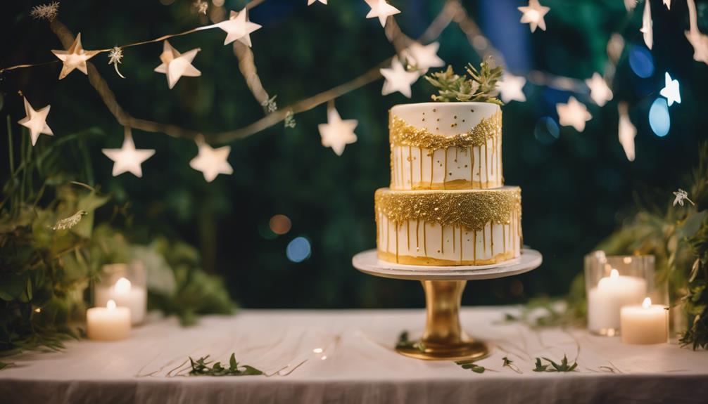 celestial themed wedding cake designs