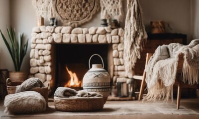 chic boho fireplace inspiration