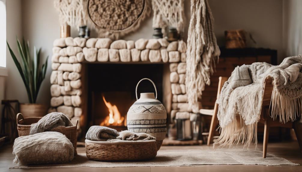 chic boho fireplace inspiration