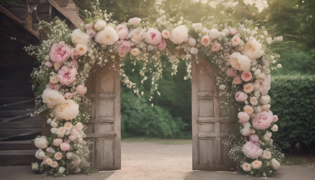 floral archway wedding decor