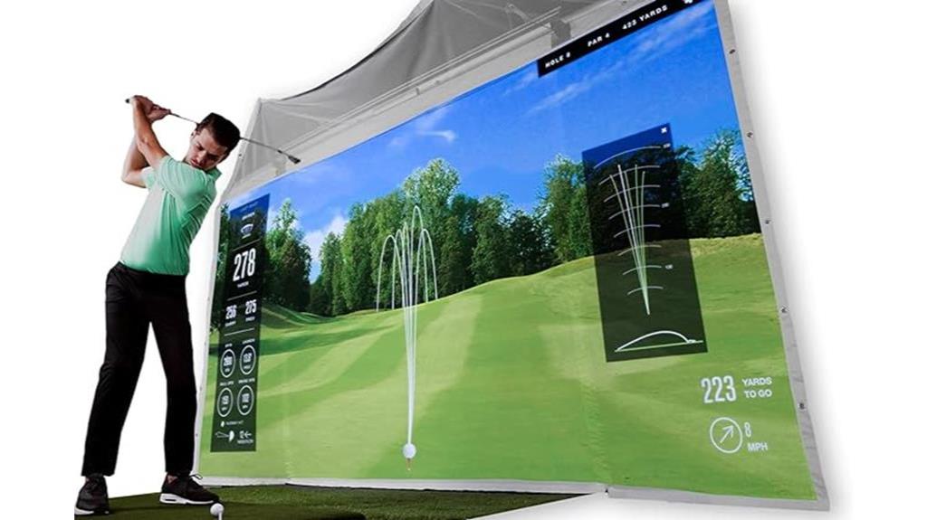 golf simulator screen review