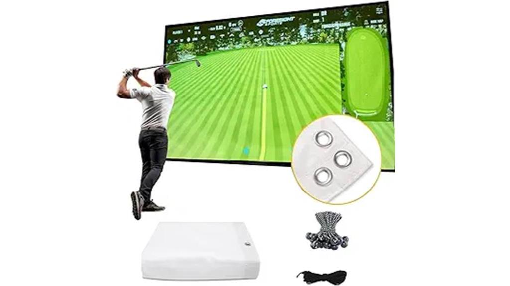 indoor golf practice screen