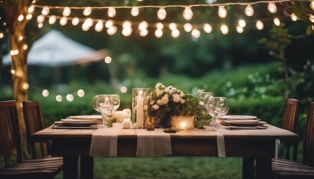 outdoor dining with ambiance