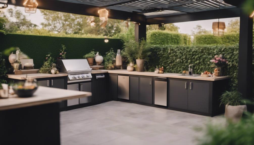 outdoor kitchen for grilling
