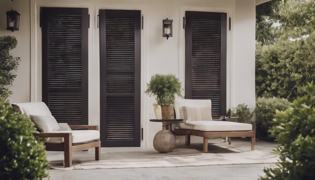 outdoor space shutter selection