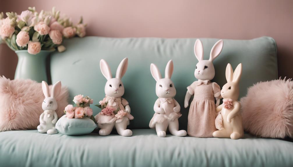 bunny themed home decor features
