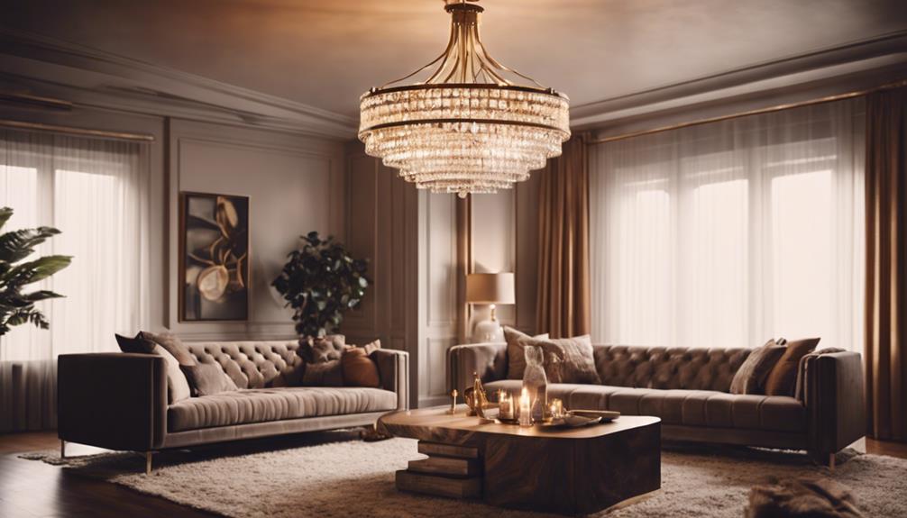 elegant chandelier illuminates room