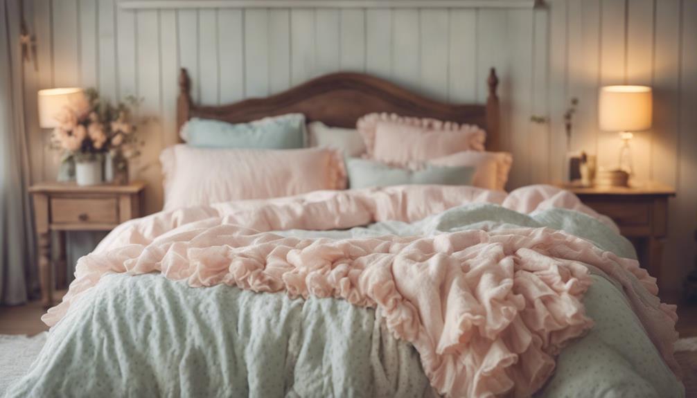 elegant ruffled bedding sets