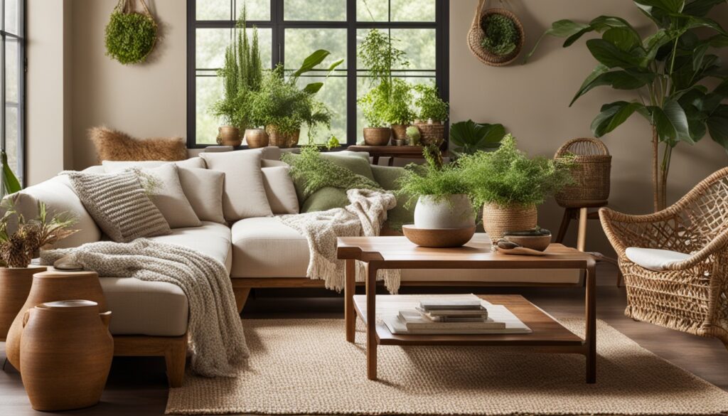 natural textures in summer decor accessories