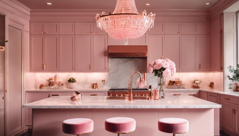 pink kitchen design elements