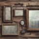 rustic farmhouse mirror showcase