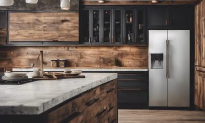 rustic meets modern cabinets