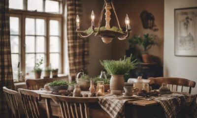 subtle country dining room decor