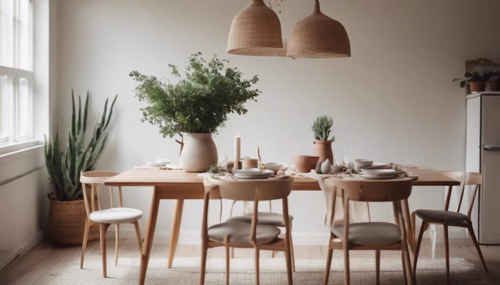 subtle scandinavian dining style