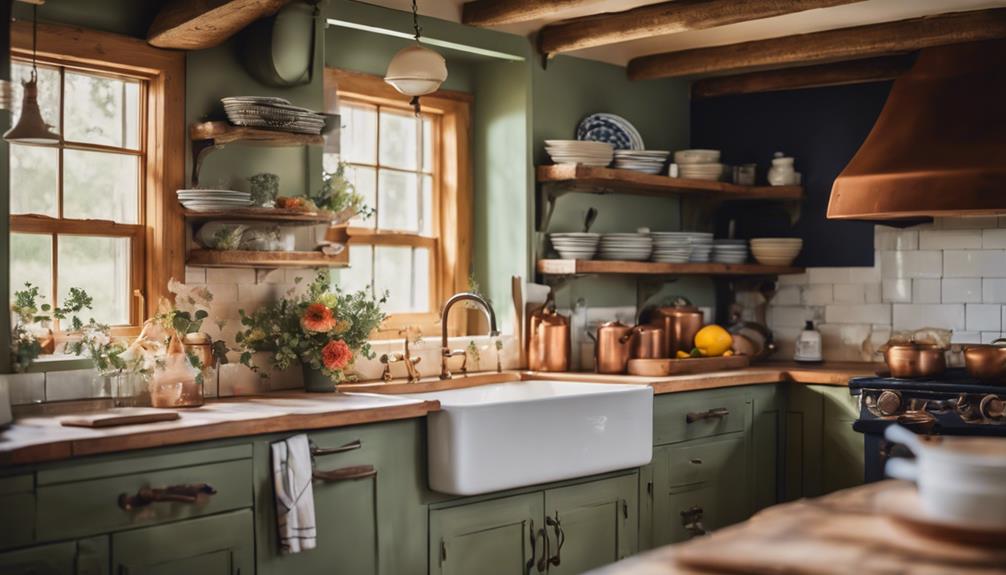vibrant country kitchen colors