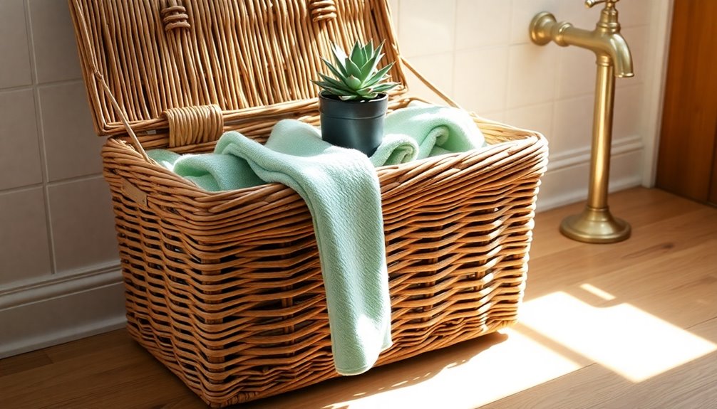 baskets enhance bathroom organization