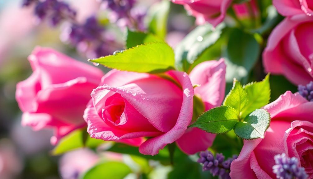 beautiful fragrant blooming flowers