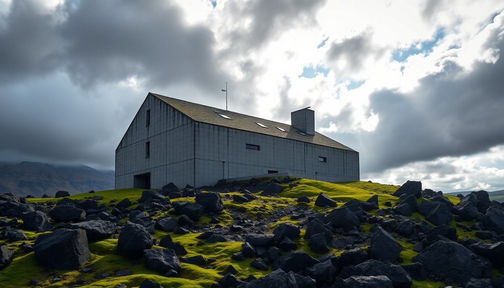 brutalist house in iceland