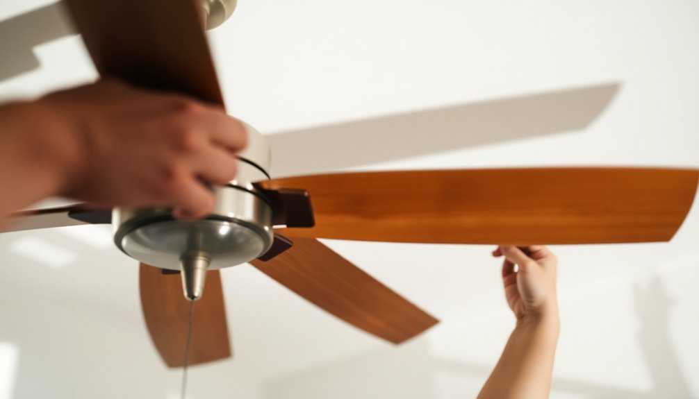 ceiling fan weight adjustment