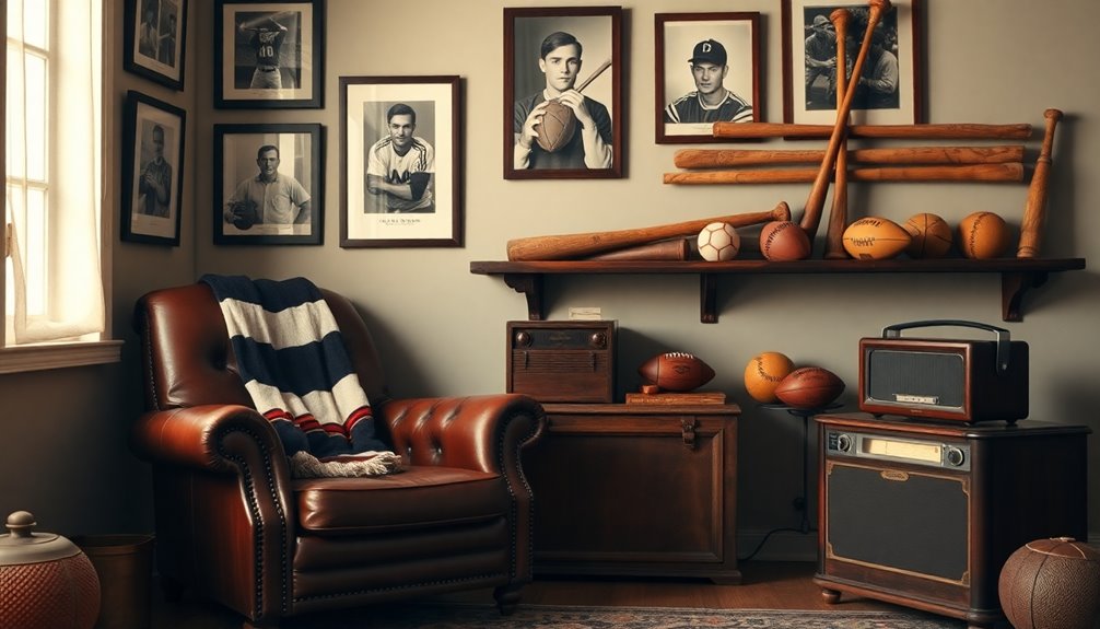 classic athletic themed home decor