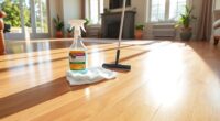 cleaning and shining laminate floors