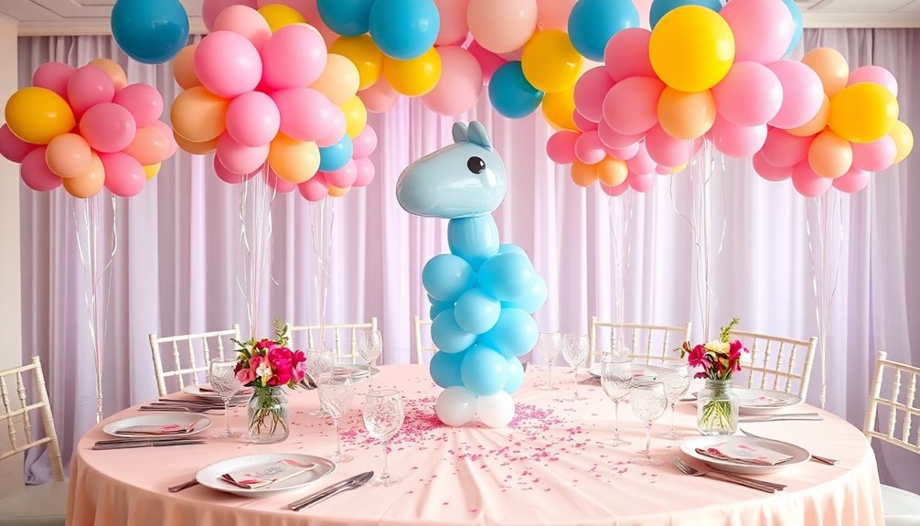 colorful balloon arrangements display