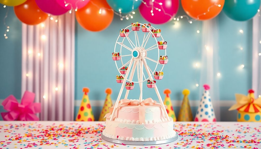 colorful ferris wheel cakes