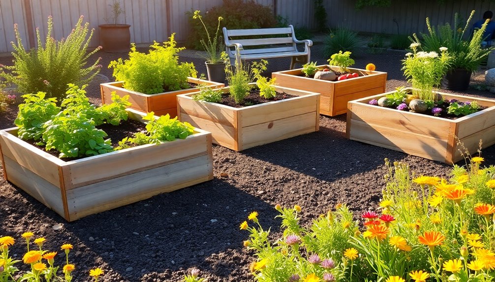 construct elevated plant boxes