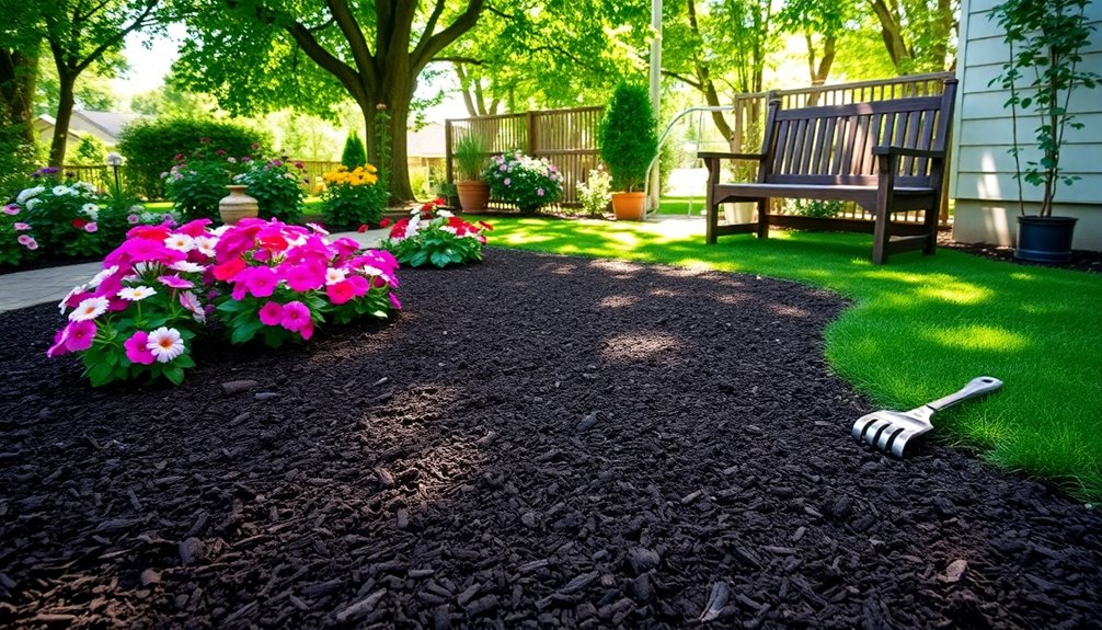 cover your patio with mulch