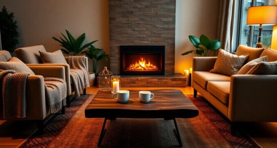 cozy ambiance with fireplaces