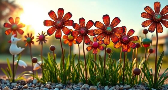 crafting outdoor metal flowers