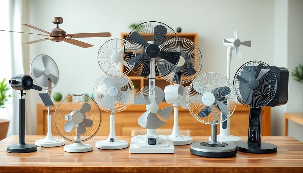 different fan types explained