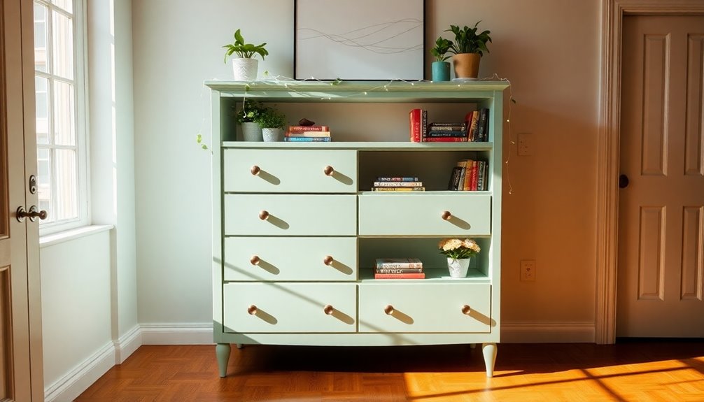 dresser makeover with height