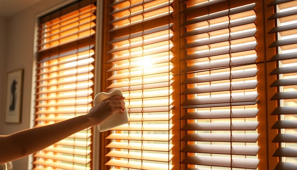 dust free wooden blinds cleaning