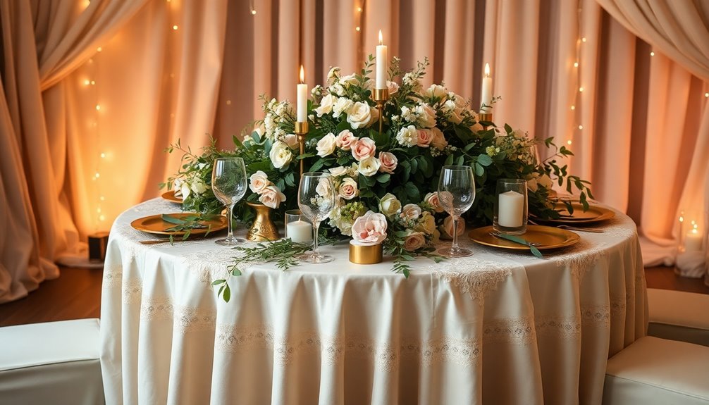 elegant fabric table decor